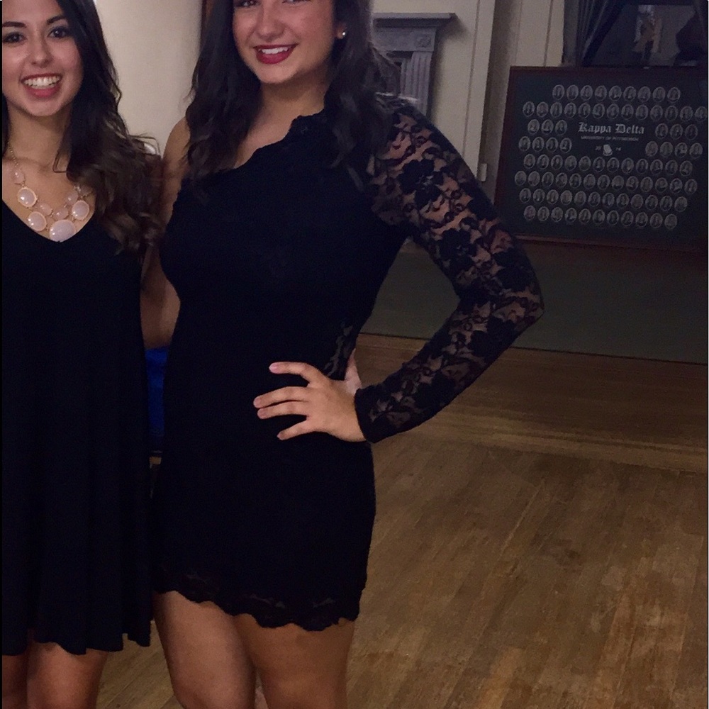 Charlotte Russe Black One Shoulder Dress